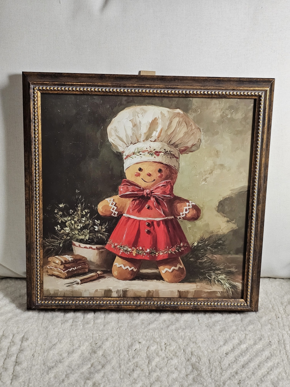 Viral gingerbread chef  wall art decor vintage nostalgic inspired Christmas